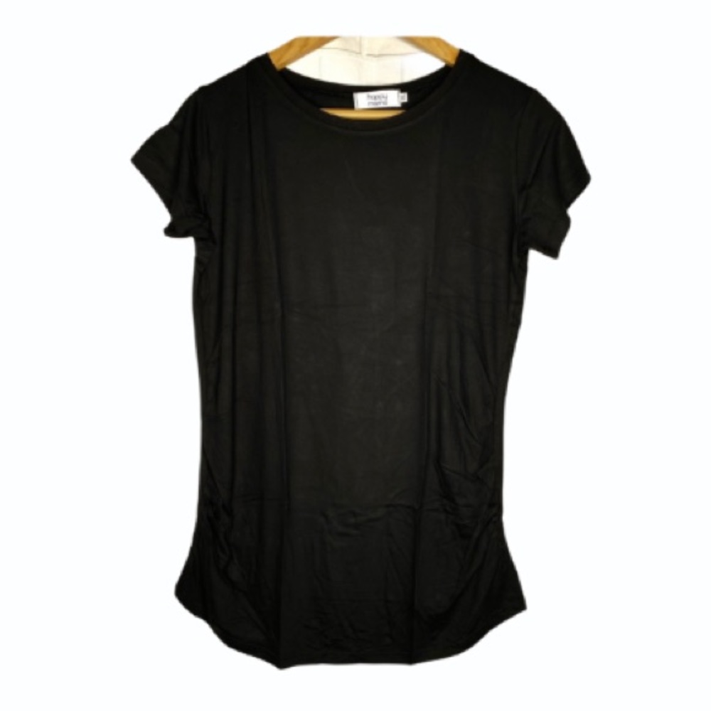 Happy Mama Maternity Black Short Sleeves Tee XXL NEW